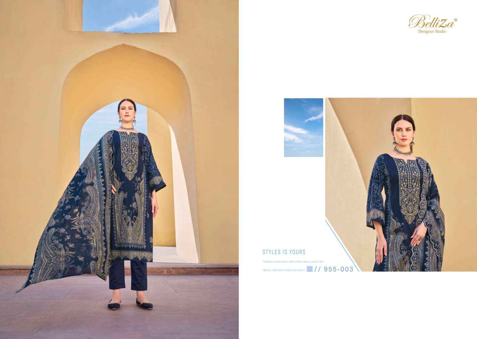 BELLIZA DESIGNER STUDIO GUZARISH VOL-15 COTTON SALWAR KAMEEZ ( 8 CS CATALOG )