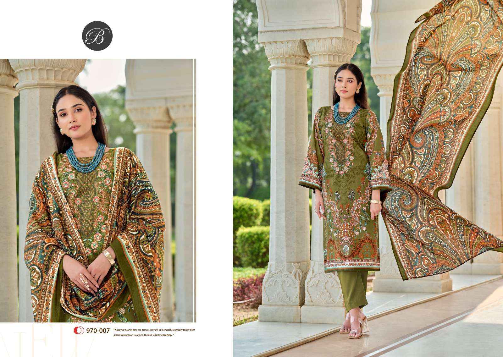 BELLIZA DESIGNER STUDIO NAIRA VOL 74 WHOLESALE COTTON SALWAR KAMEEZ ( 8 PCS CATALOG )