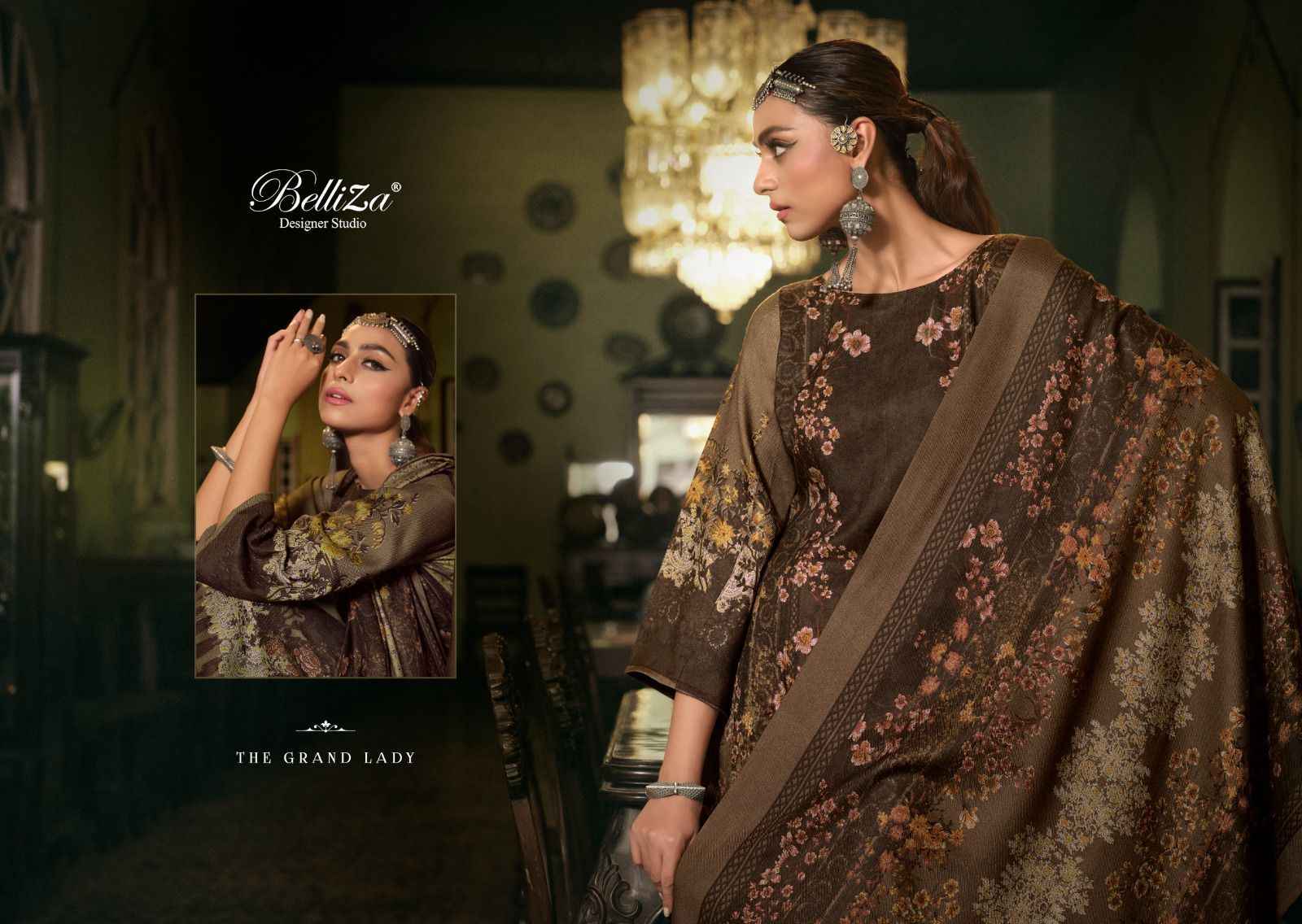 BELLIZA DESIGNER STUDIO QURBAT WOOLEN PASHMINA WINTER WEAR SUIT ( 8 PCS CATALOG )