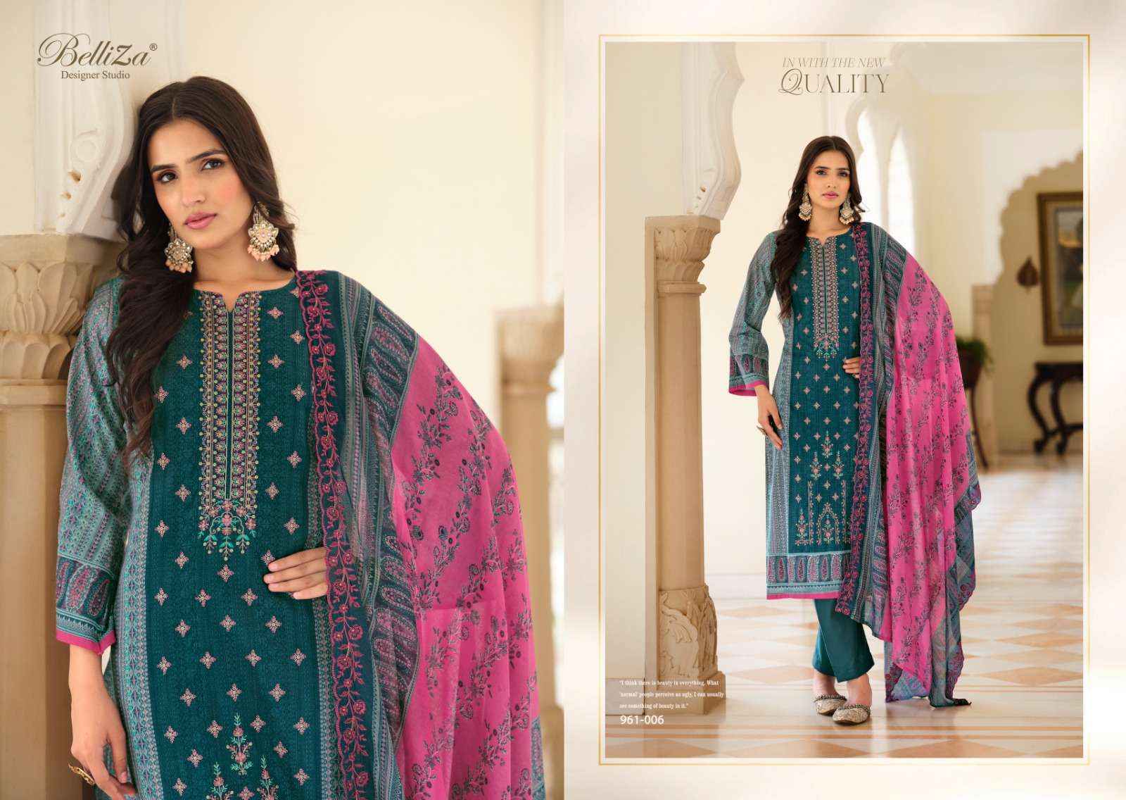 BELLIZA DESIGNER STUDIO ZUBIYA VOL 2 COTTON DRESS MATERIAL ( 8 PCS CATALOG )