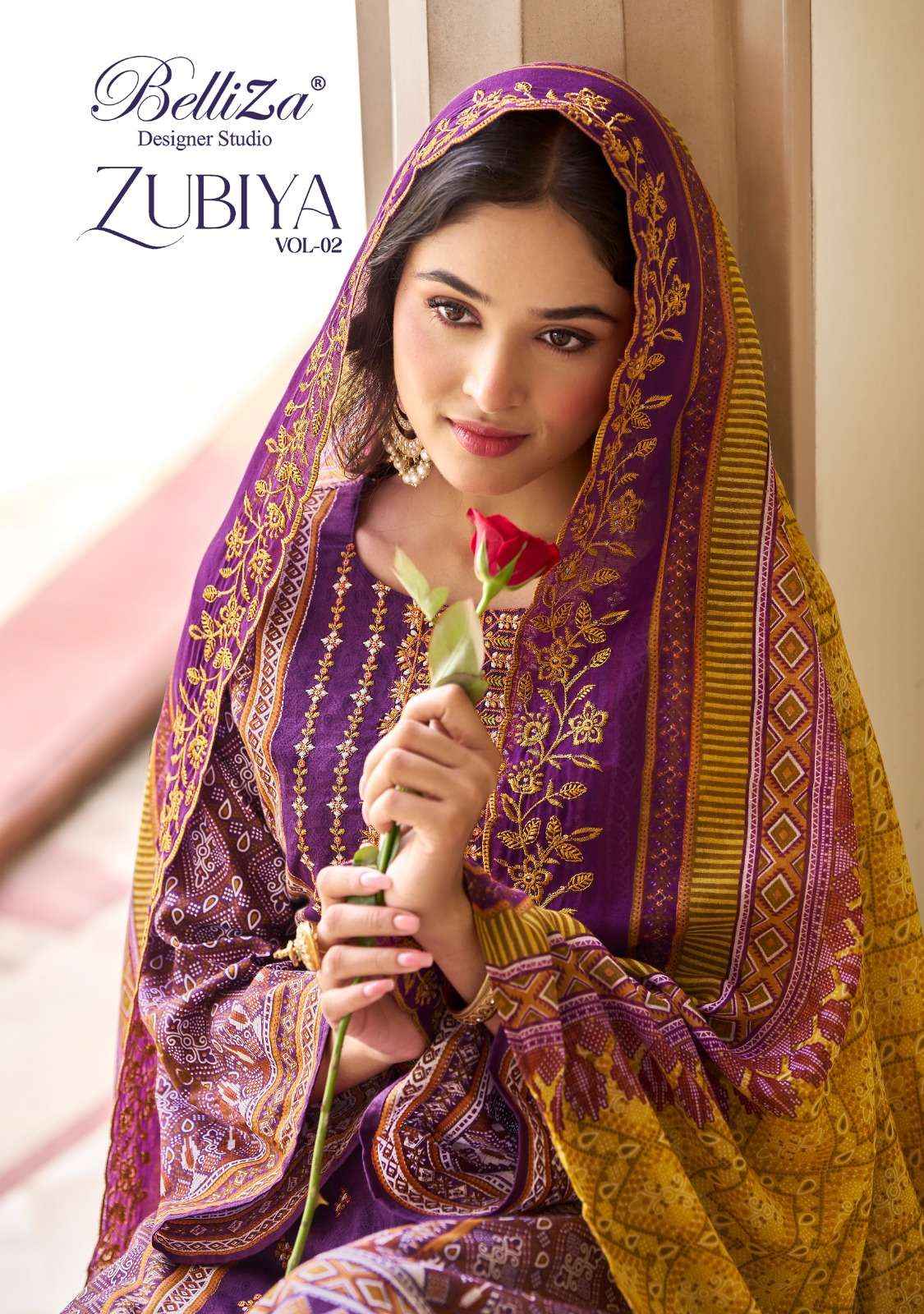 BELLIZA DESIGNER STUDIO ZUBIYA VOL 2 COTTON DRESS MATERIAL ( 8 PCS CATALOG )