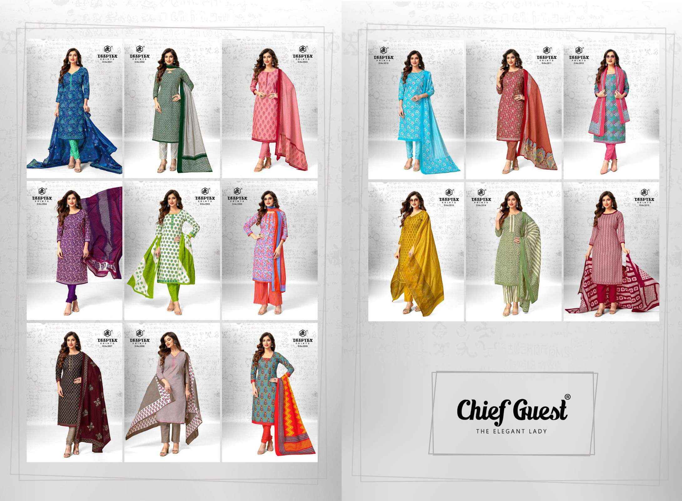 DEEPTEX PRINTS CHIEF GUEST VOL 35 COTTON PRINT SALWAR SUIT ( 15 PCS CATRALOG )