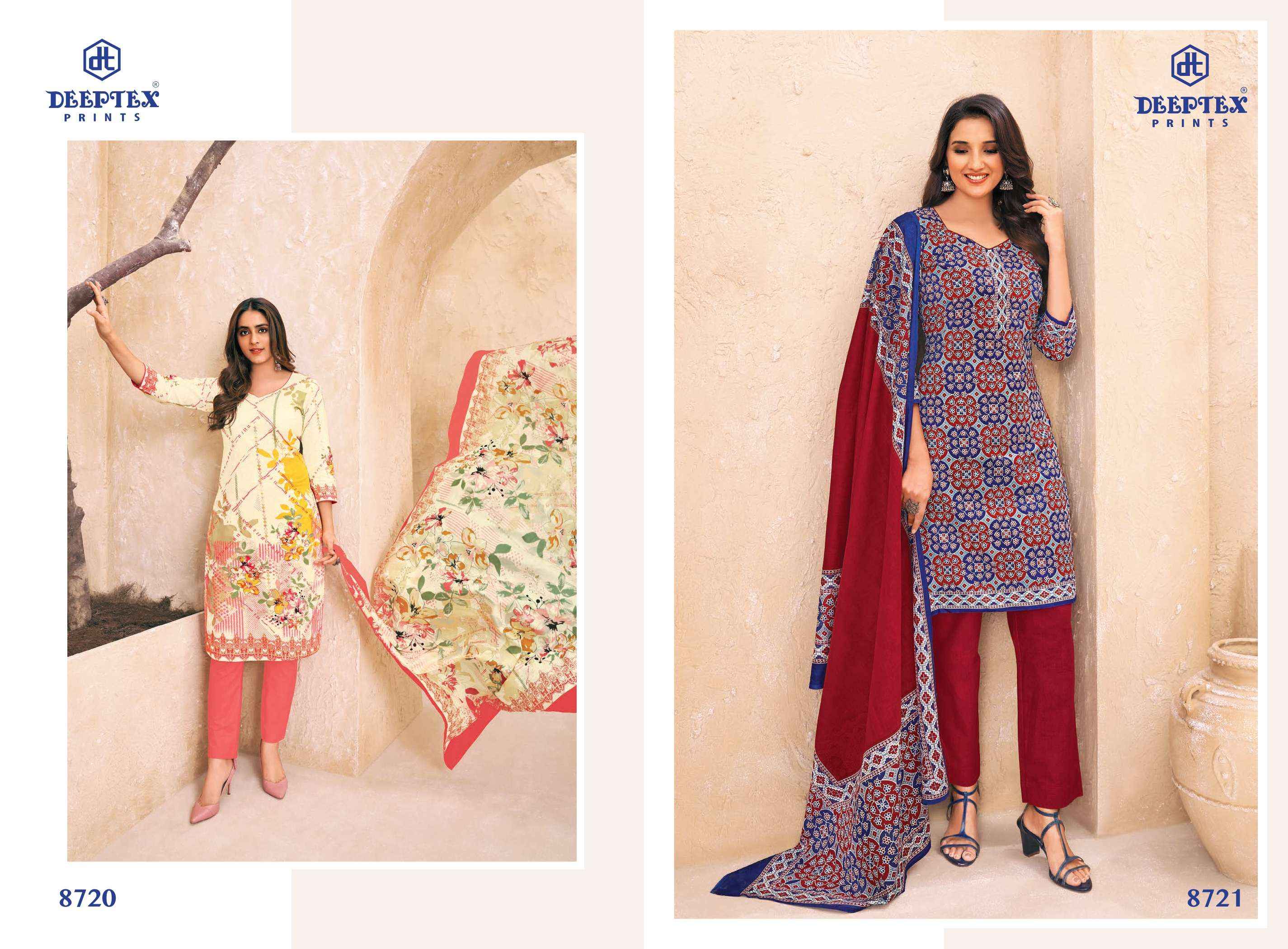 DEEPTEX PRINTS MISS INDIA VOL 87 COTTON PRINT DRESS MATERIAL ( 26 PCS CATALOG )