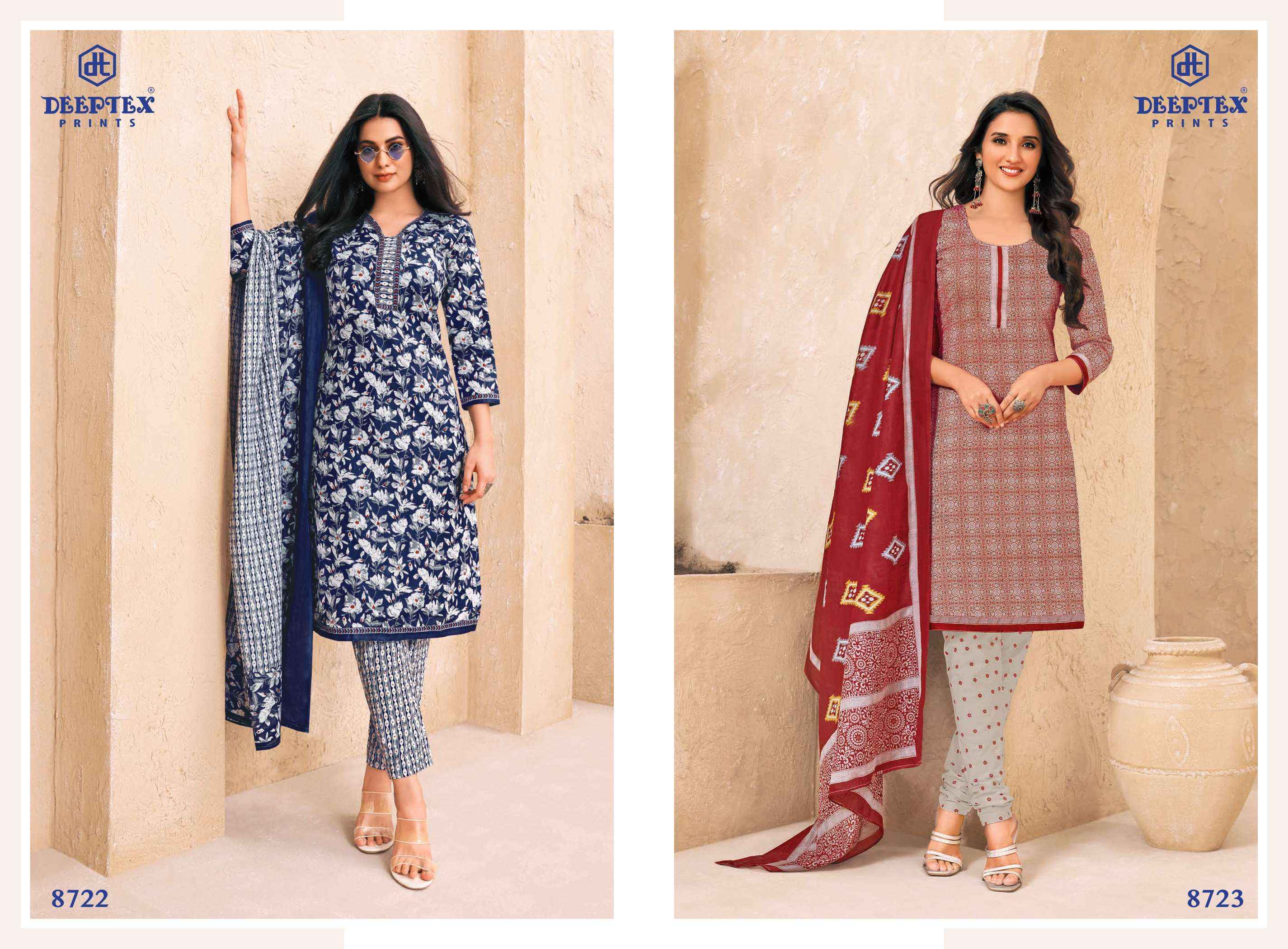 DEEPTEX PRINTS MISS INDIA VOL 87 COTTON PRINT DRESS MATERIAL ( 26 PCS CATALOG )