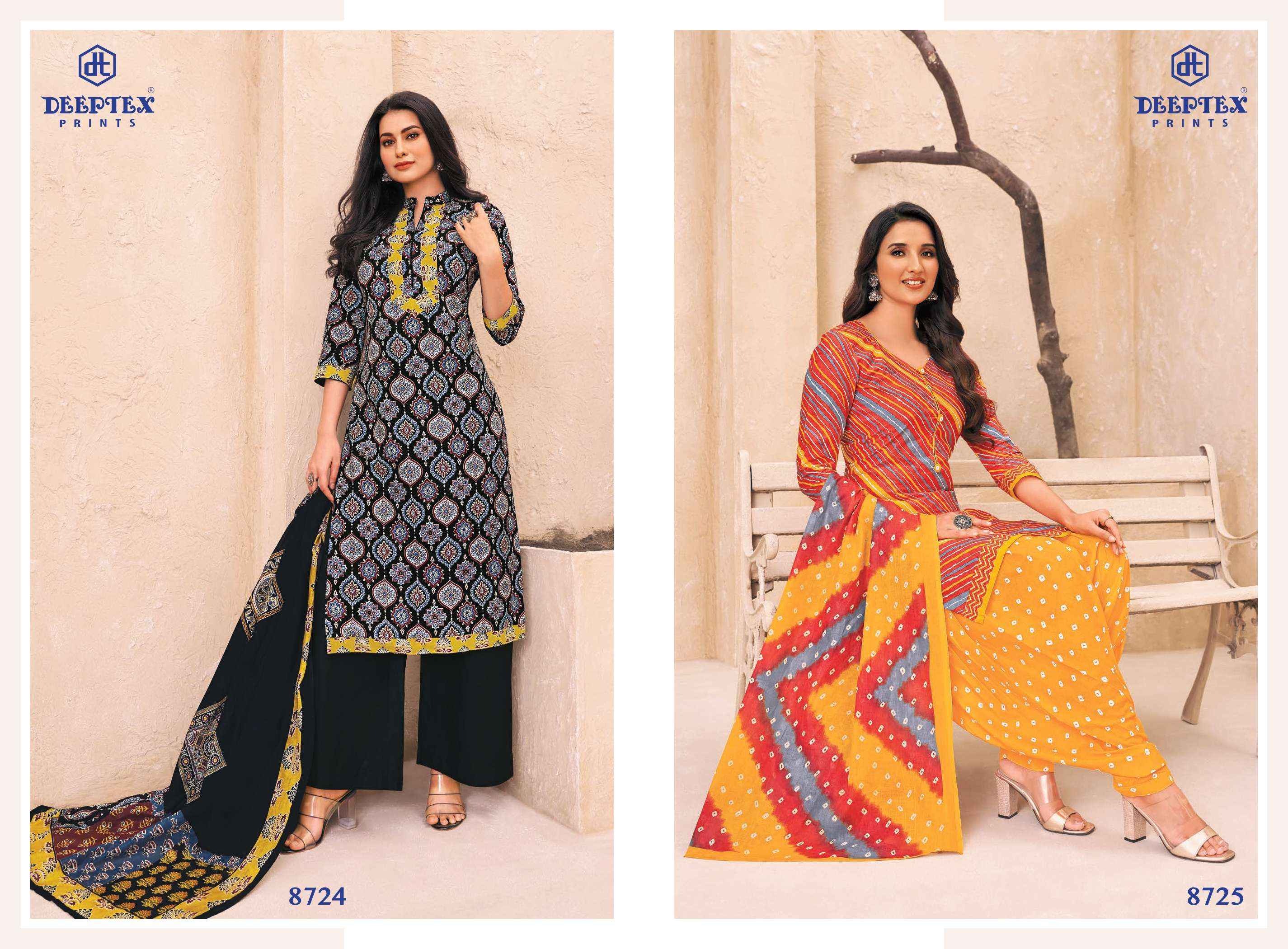 DEEPTEX PRINTS MISS INDIA VOL 87 COTTON PRINT DRESS MATERIAL ( 26 PCS CATALOG )