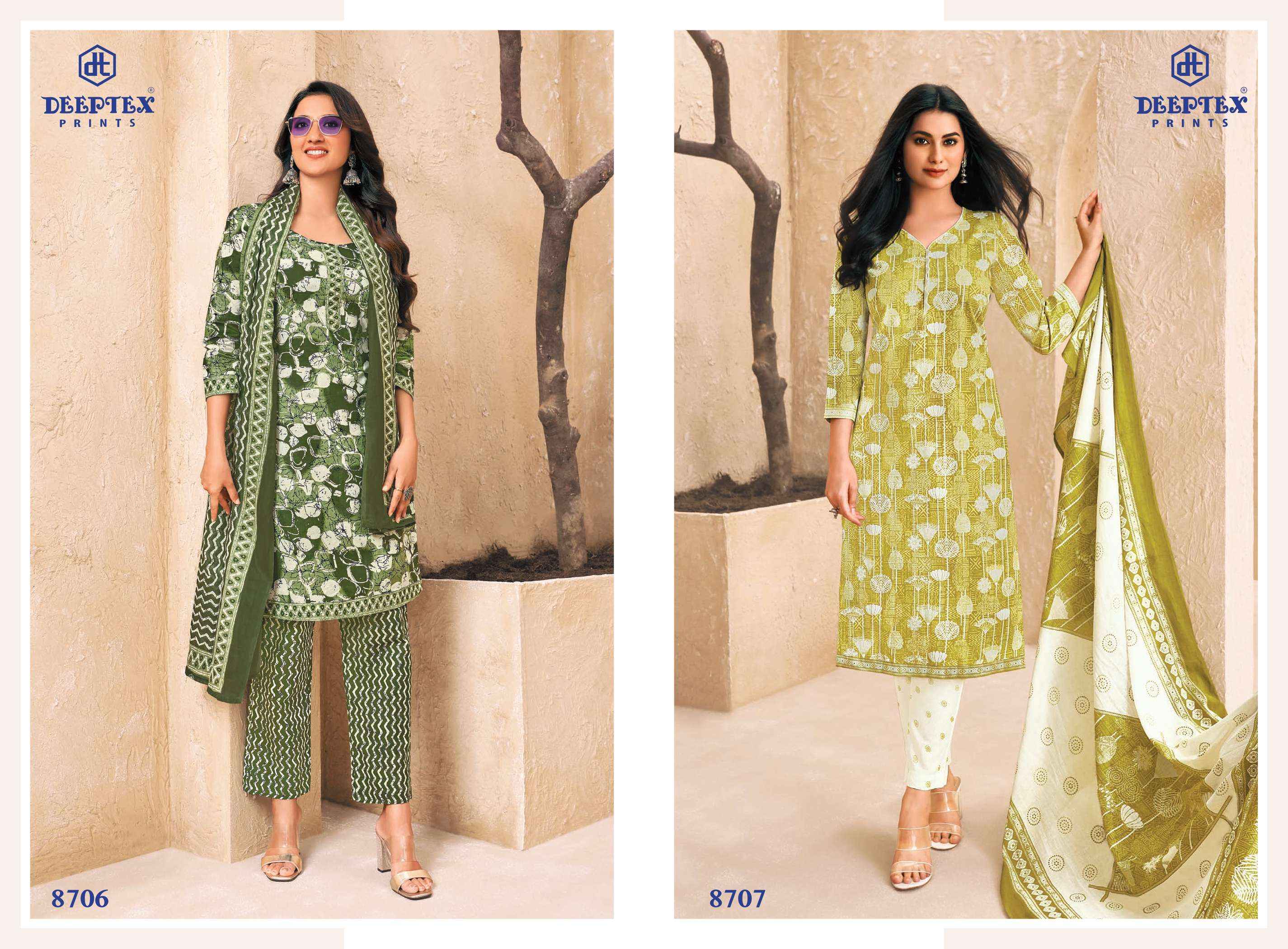 DEEPTEX PRINTS MISS INDIA VOL 87 COTTON PRINT DRESS MATERIAL ( 26 PCS CATALOG )