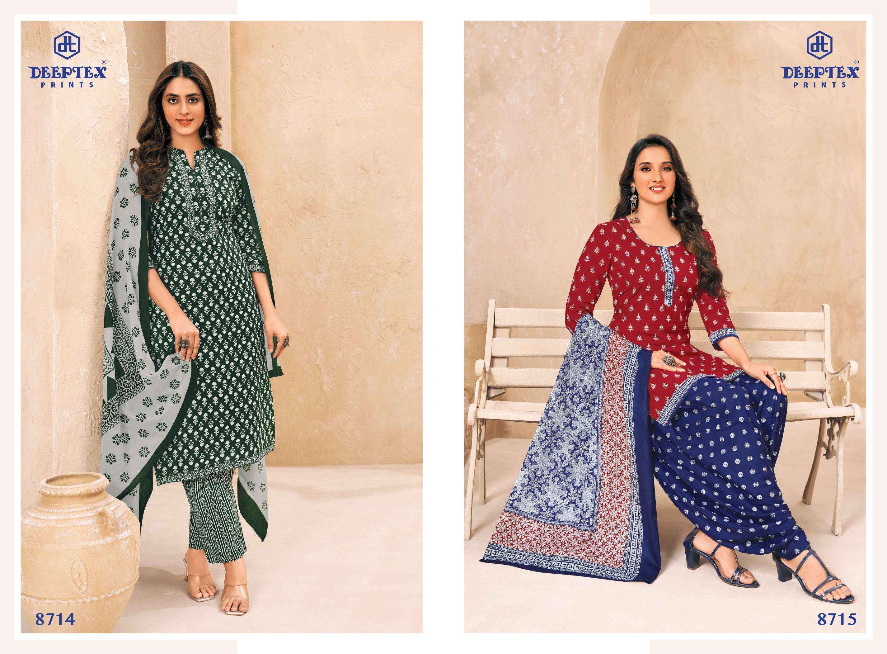 DEEPTEX PRINTS MISS INDIA VOL 87 COTTON PRINT DRESS MATERIAL ( 26 PCS CATALOG )