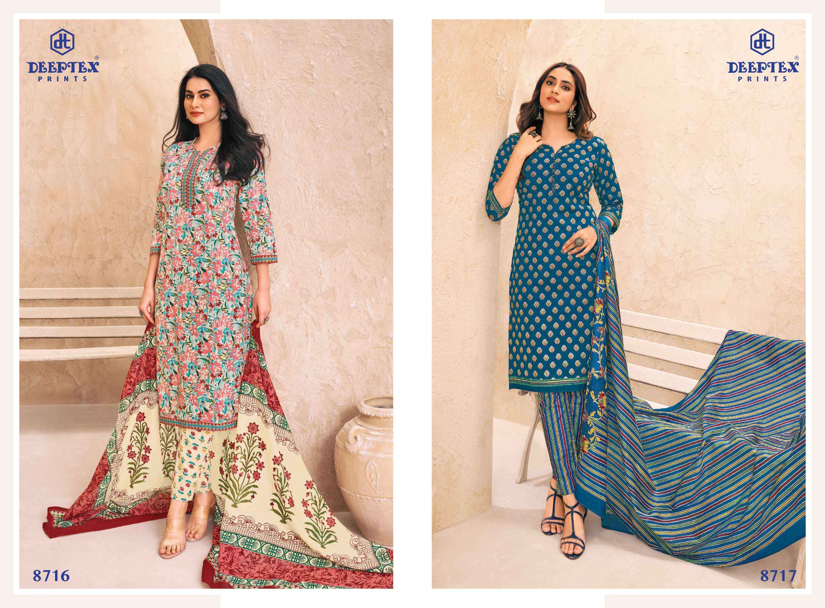 DEEPTEX PRINTS MISS INDIA VOL 87 COTTON PRINT DRESS MATERIAL ( 26 PCS CATALOG )