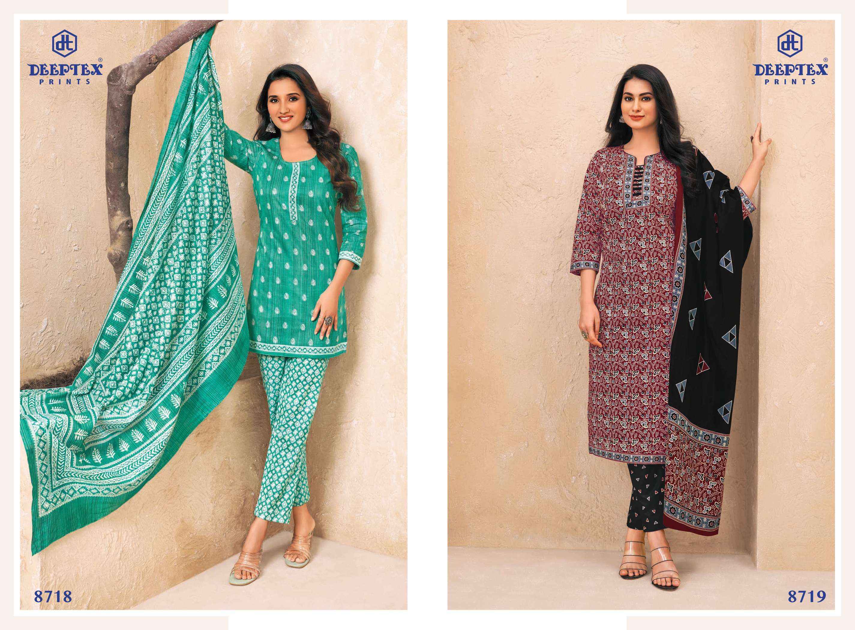 DEEPTEX PRINTS MISS INDIA VOL 87 COTTON PRINT DRESS MATERIAL ( 26 PCS CATALOG )