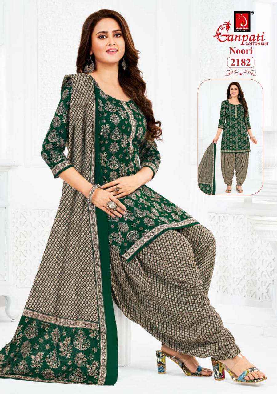GANPATI COTTON NOORI VOL 10 WHOLESALE COTTON PRINTED PATIYALA SALWAR SUIT ( 15 pcs catalog )