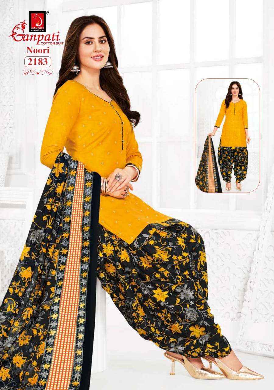 GANPATI COTTON NOORI VOL 10 WHOLESALE COTTON PRINTED PATIYALA SALWAR SUIT ( 15 pcs catalog )