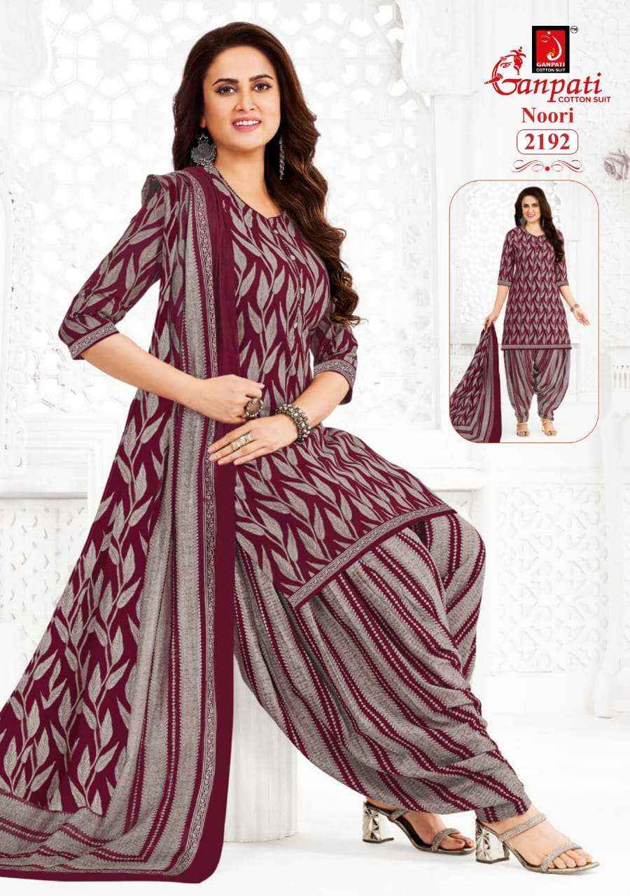 GANPATI COTTON NOORI VOL 10 WHOLESALE COTTON PRINTED PATIYALA SALWAR SUIT ( 15 pcs catalog )