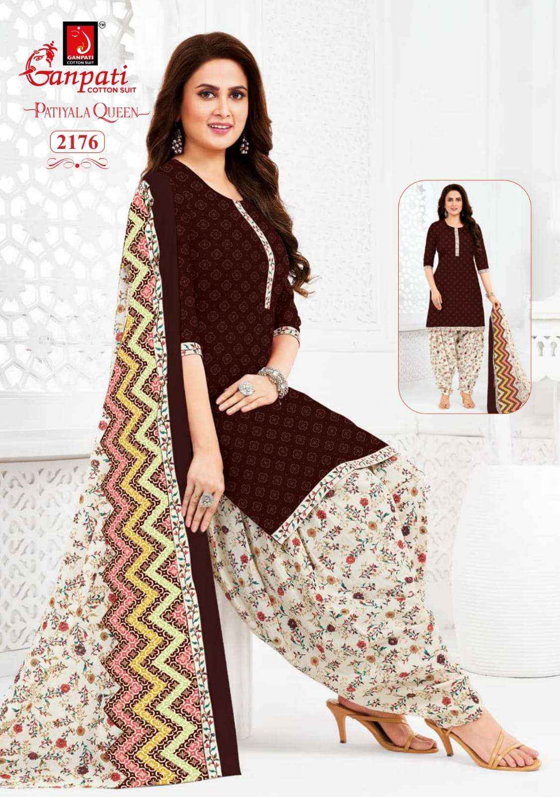 GANPATI PATIYALA QUEEN VOL 10 HEAVY COTTON PRINT SALWAR SUIT ( 15 PCS CATALOG )