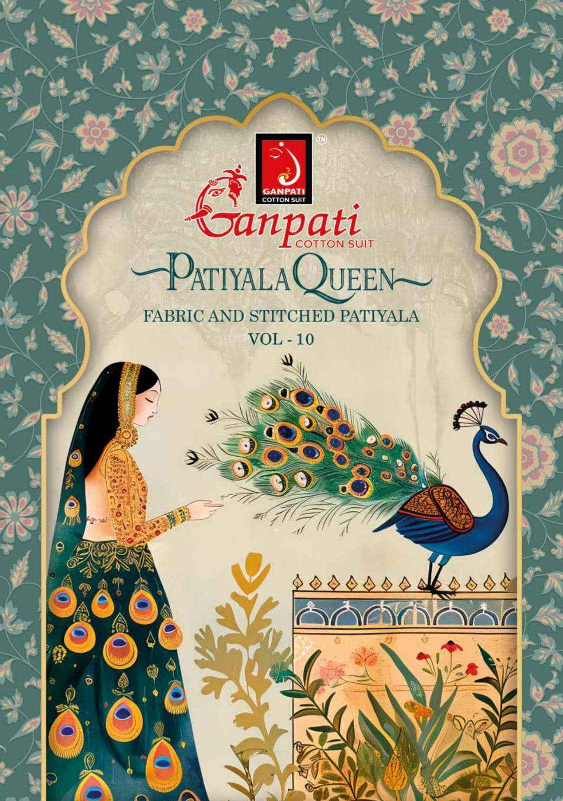 GANPATI PATIYALA QUEEN VOL 10 HEAVY COTTON PRINT SALWAR SUIT ( 15 PCS CATALOG )