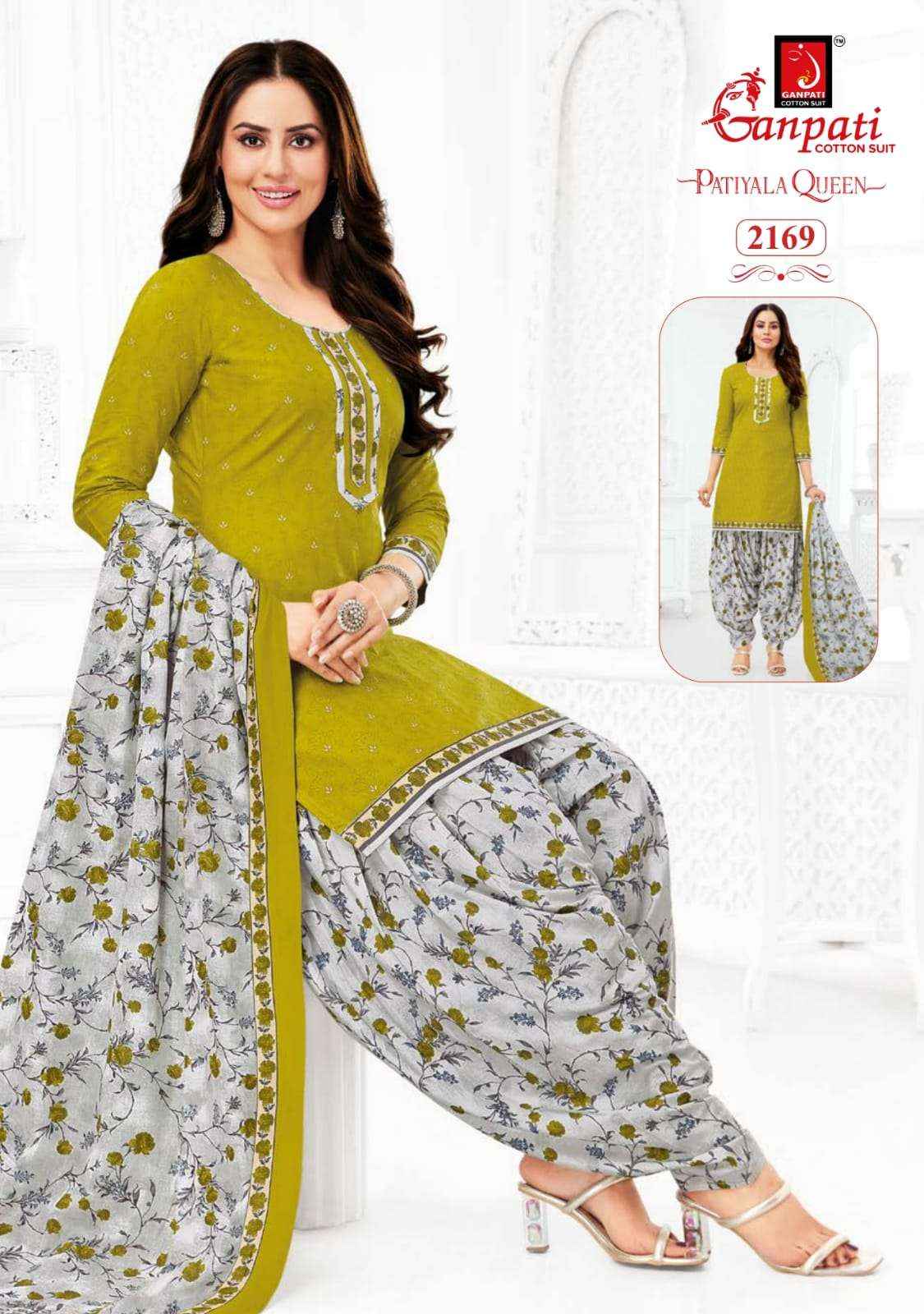 GANPATI PATIYALA QUEEN VOL 10 HEAVY COTTON PRINT SALWAR SUIT ( 15 PCS CATALOG )