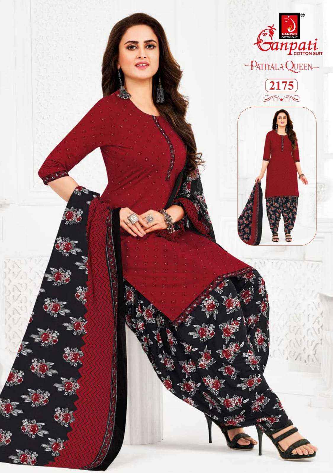 GANPATI PATIYALA QUEEN VOL 10 HEAVY COTTON PRINT SALWAR SUIT ( 15 PCS CATALOG )