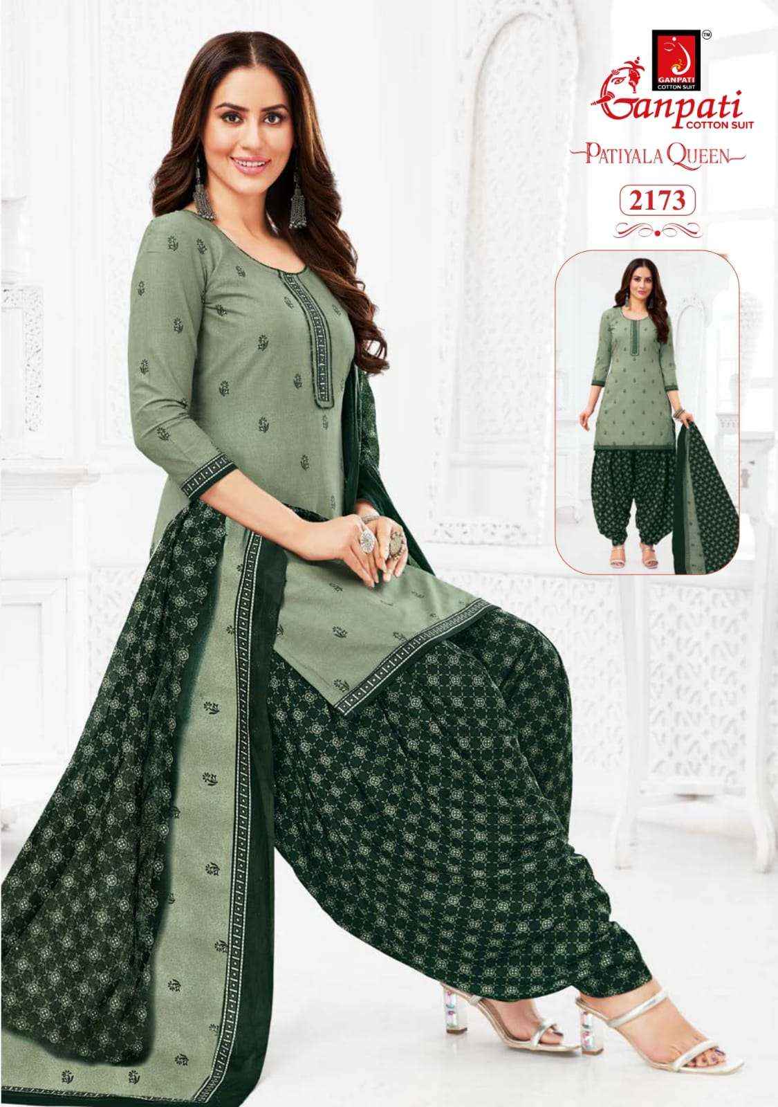 GANPATI PATIYALA QUEEN VOL 10 HEAVY COTTON PRINT SALWAR SUIT ( 15 PCS CATALOG )