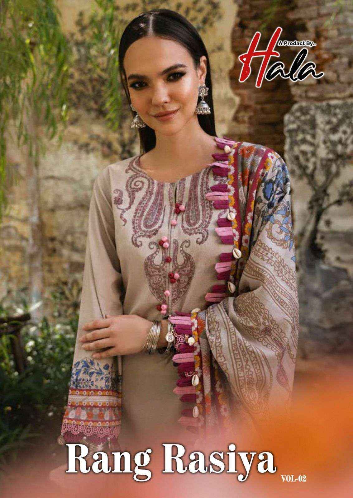 HALA RANG RASIYA VOL 2 WHOLESALE COTTON DIGITAL PRINTS DRESS MATERIAL ( 6 PCS CATALOG )