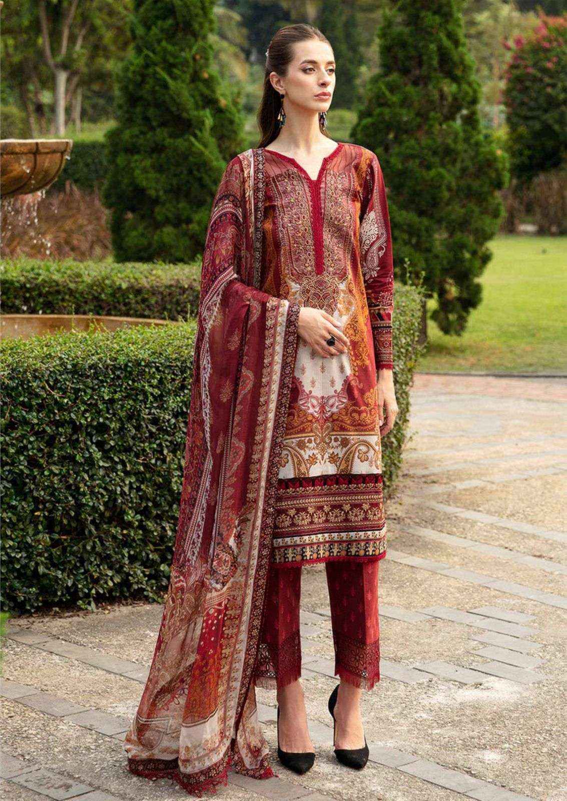 JADE CRIMSON EXCLUSIVE HEAVY LAWN COLLECTION VOL 10 PAKISTANI SUIT ( 6 PCS CATALOG )