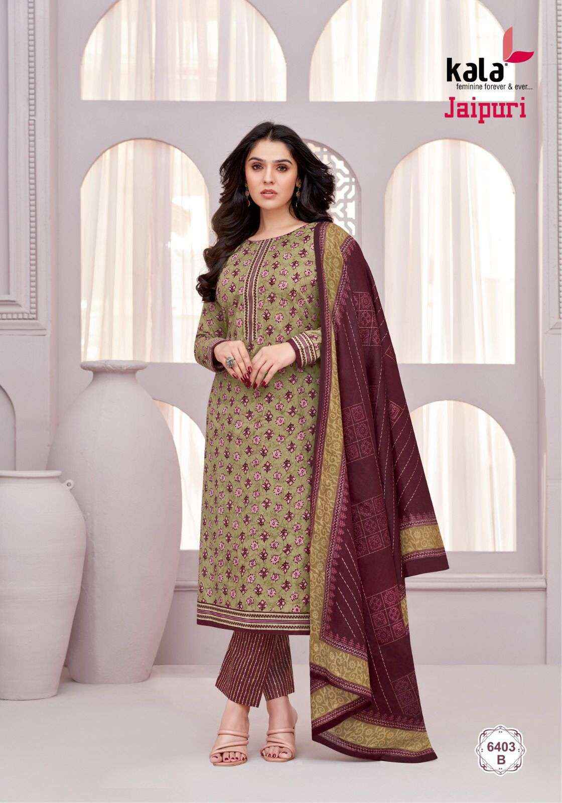 KALA FASHION JAIPURI VOL 6 COTTON PRINT DRESS MATERIAL WHOLESALE PRICE ( 12 PCS CATALOG )