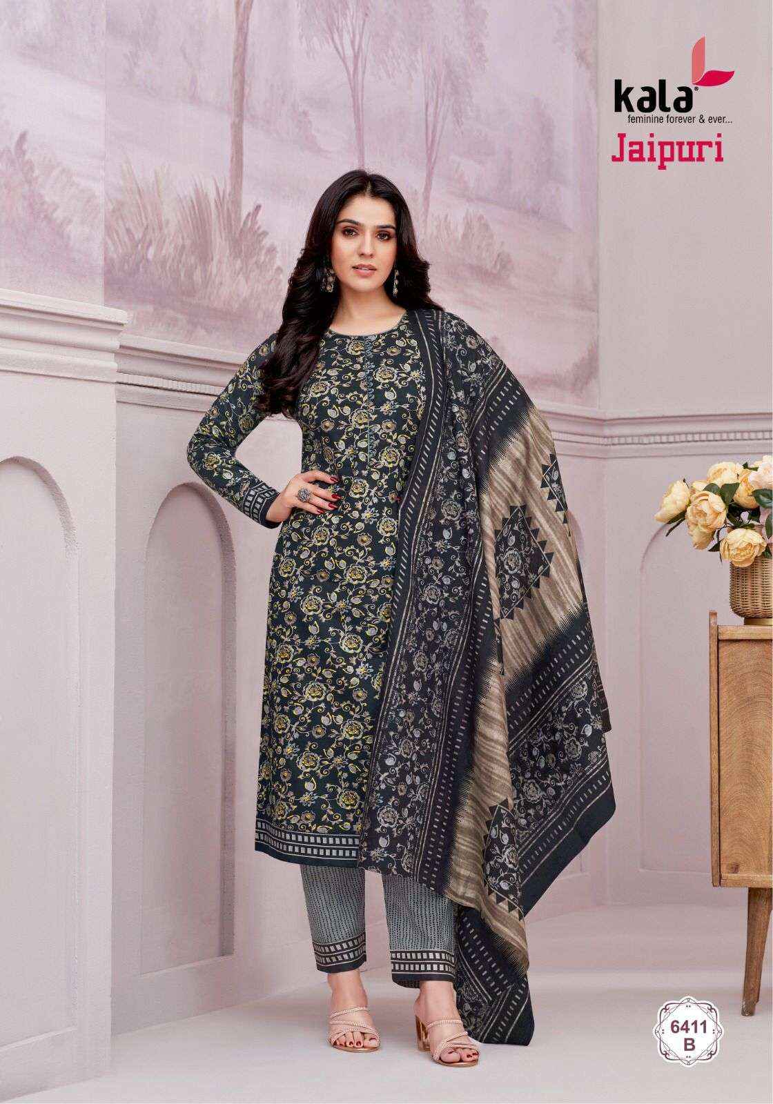 KALA FASHION JAIPURI VOL 6 COTTON PRINT DRESS MATERIAL WHOLESALE PRICE ( 12 PCS CATALOG )