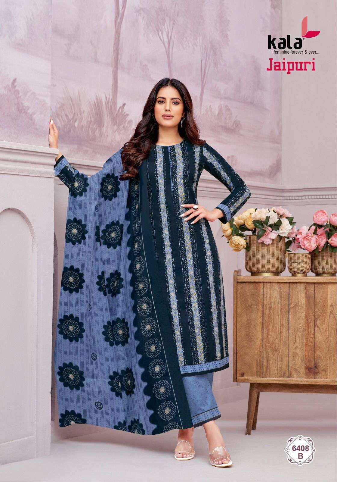 KALA FASHION JAIPURI VOL 6 COTTON PRINT DRESS MATERIAL WHOLESALE PRICE ( 12 PCS CATALOG )