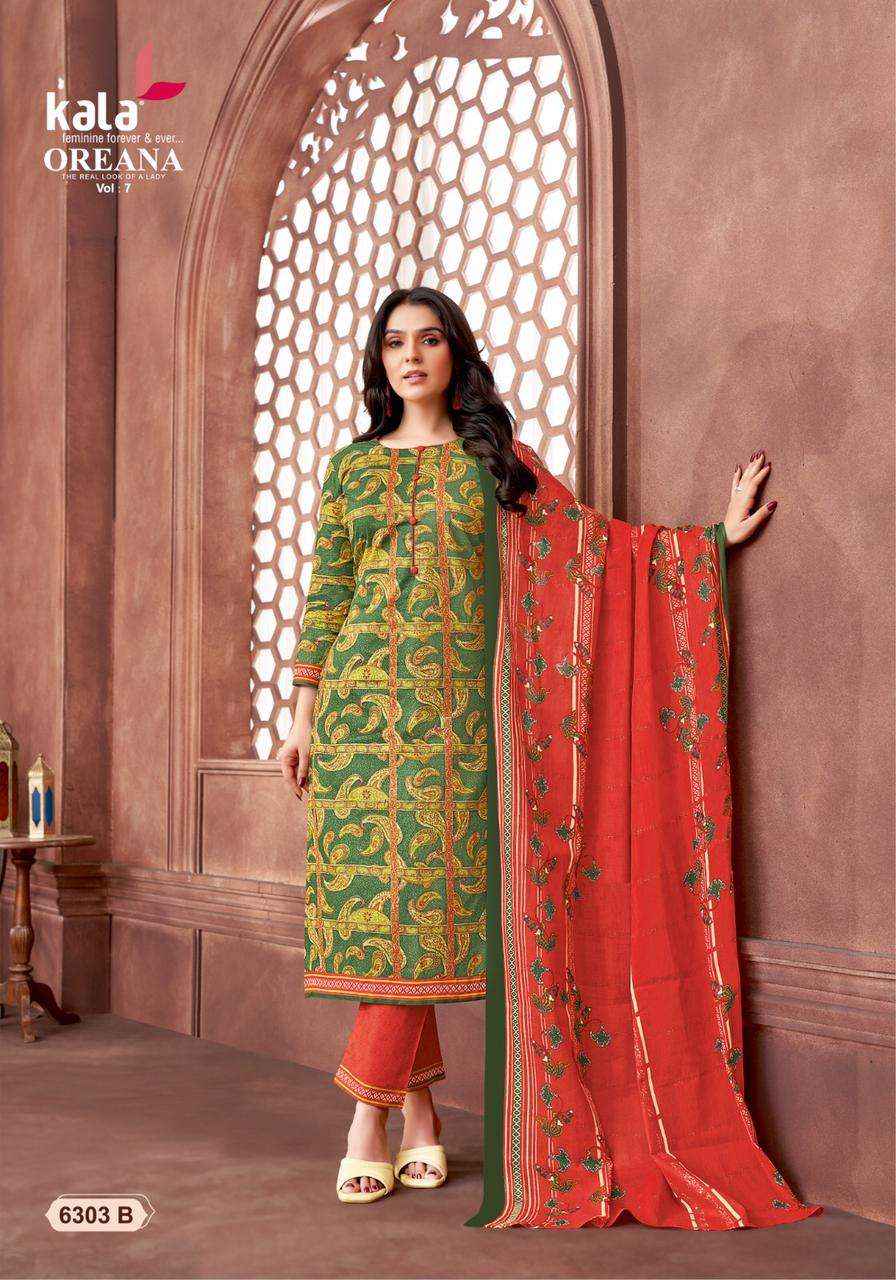 KALA FASHION OREANA VOL 7 COTTON JAIPURI DRESS MATERIAL ( 12 PCS CATALOG )