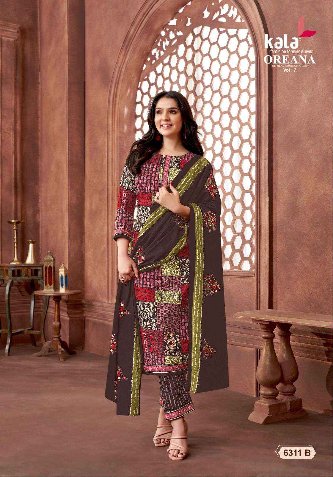 KALA FASHION OREANA VOL 7 COTTON JAIPURI DRESS MATERIAL ( 12 PCS CATALOG )
