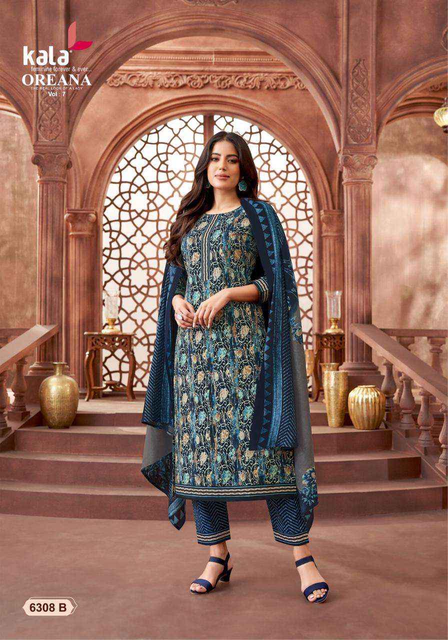 KALA FASHION OREANA VOL 7 COTTON JAIPURI DRESS MATERIAL ( 12 PCS CATALOG )