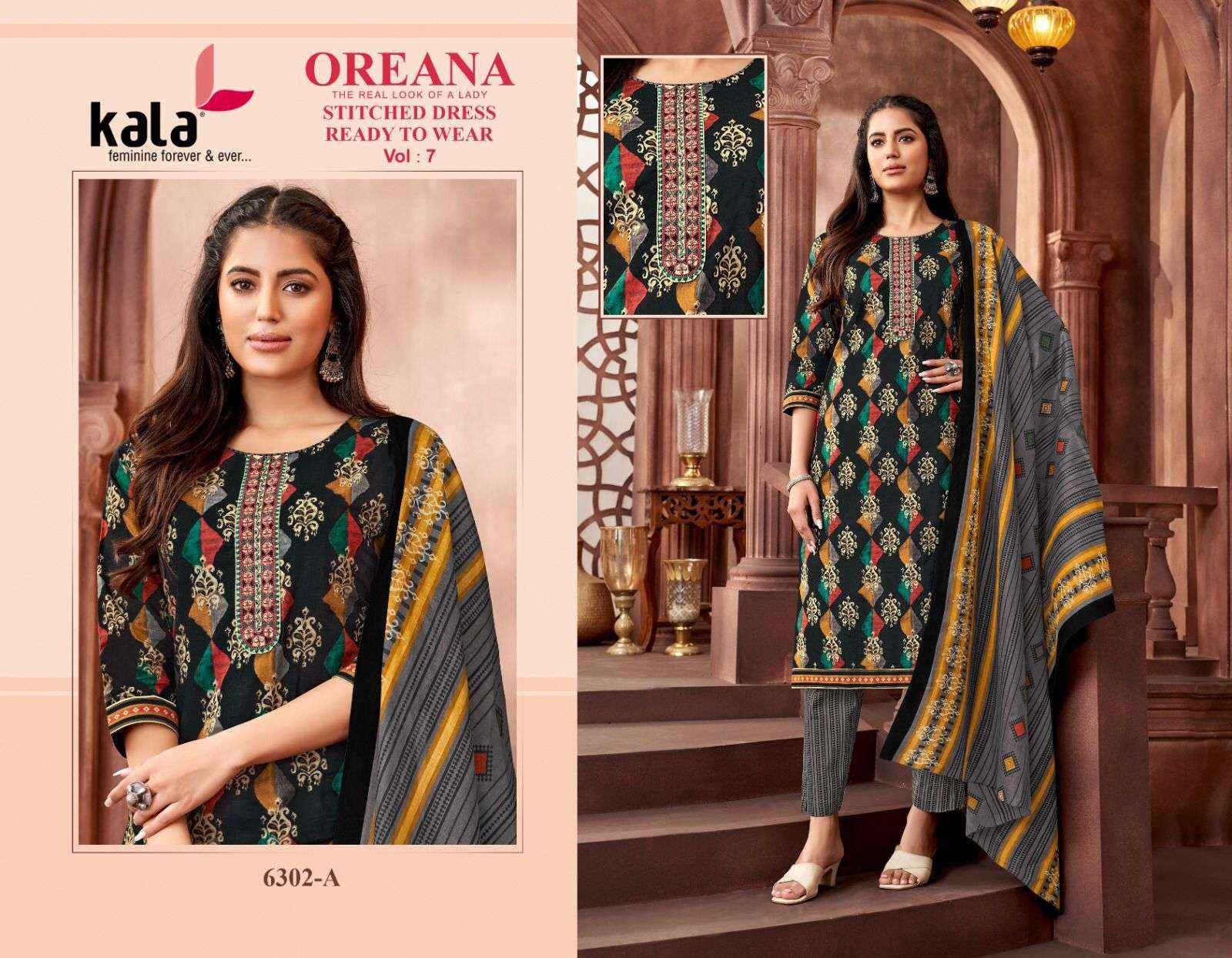 KALA FASHION OREANA VOL 7 COTTON READY MADE SUIT ( 12 PCS CATALOG )