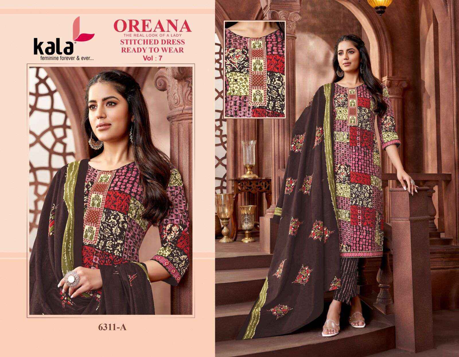 KALA FASHION OREANA VOL 7 COTTON READY MADE SUIT ( 12 PCS CATALOG )