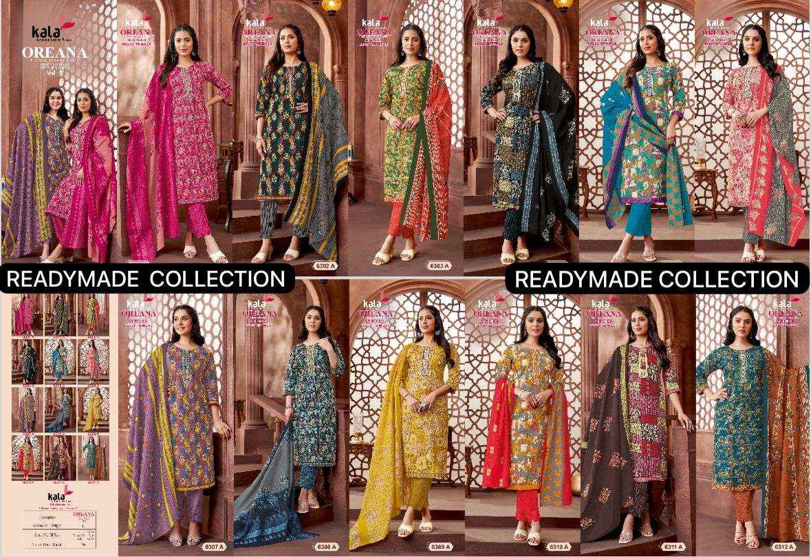 KALA FASHION OREANA VOL 7 COTTON READY MADE SUIT ( 12 PCS CATALOG )