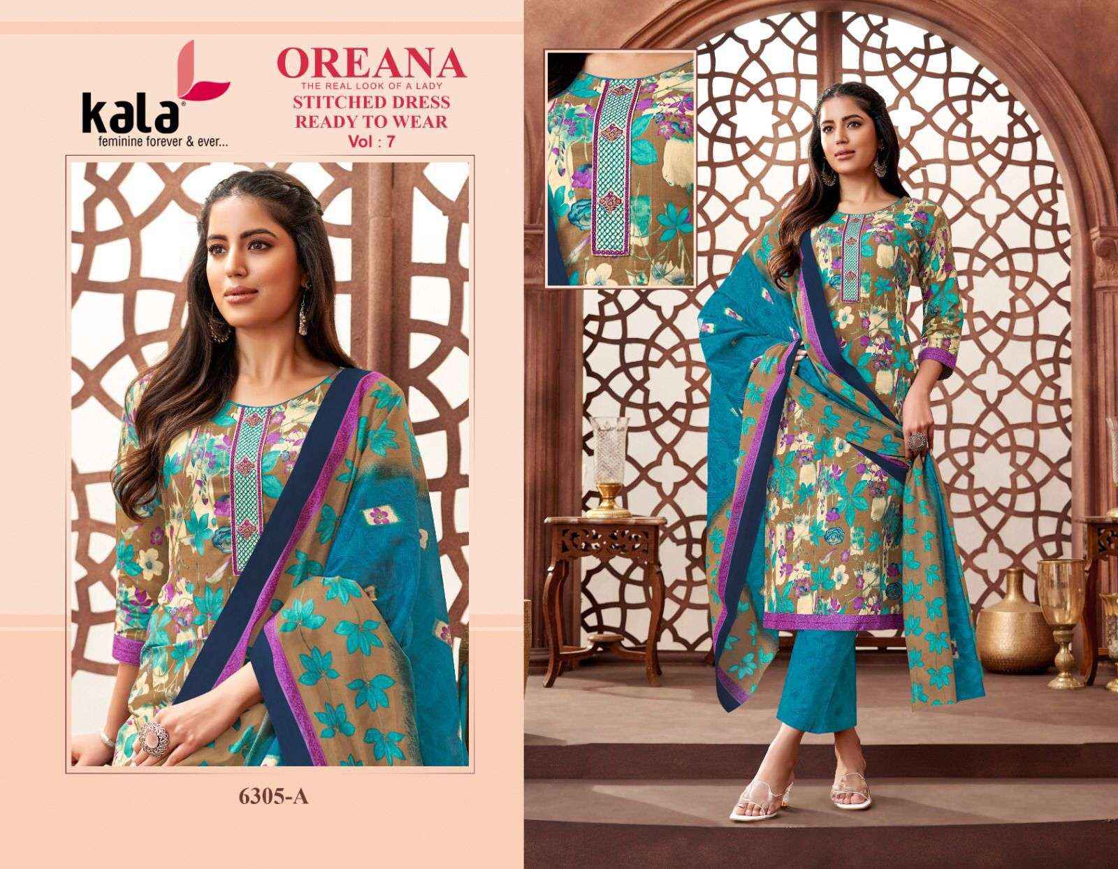 KALA FASHION OREANA VOL 7 COTTON READY MADE SUIT ( 12 PCS CATALOG )