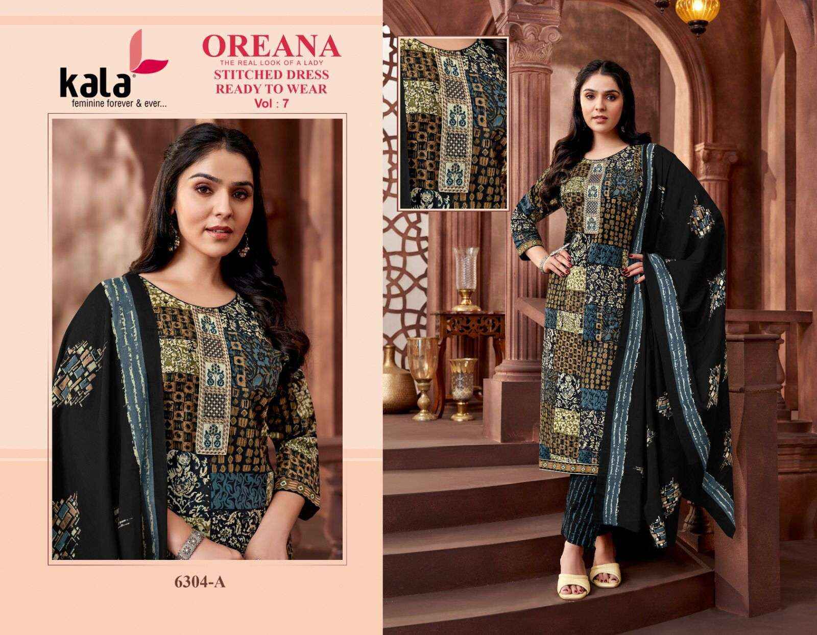 KALA FASHION OREANA VOL 7 COTTON READY MADE SUIT ( 12 PCS CATALOG )