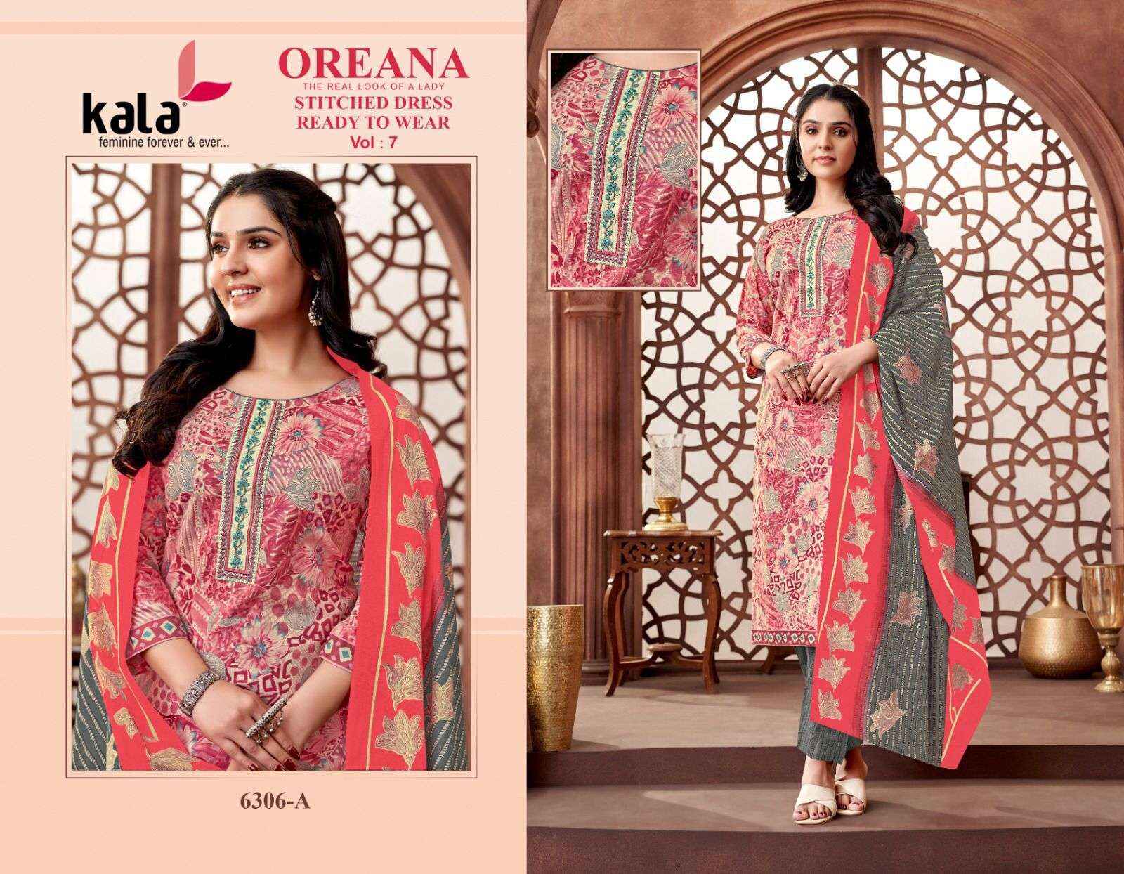 KALA FASHION OREANA VOL 7 COTTON READY MADE SUIT ( 12 PCS CATALOG )