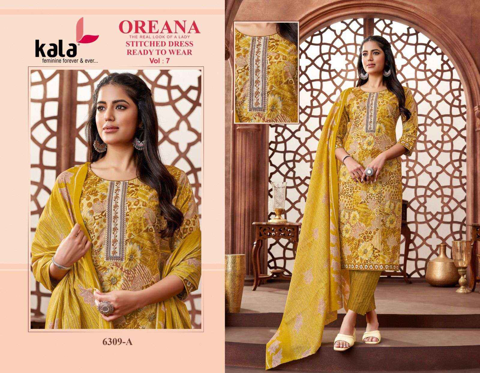 KALA FASHION OREANA VOL 7 COTTON READY MADE SUIT ( 12 PCS CATALOG )