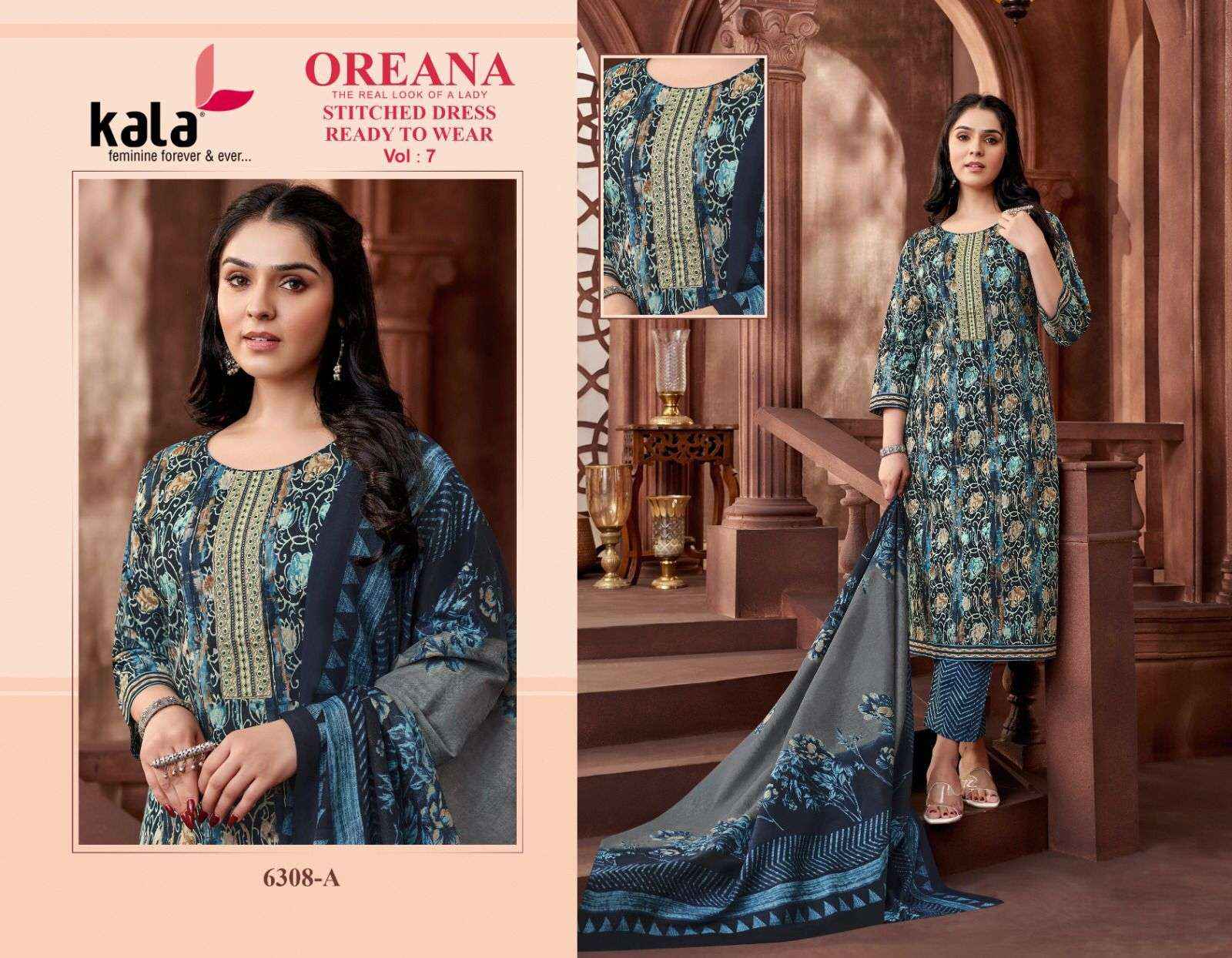 KALA FASHION OREANA VOL 7 COTTON READY MADE SUIT ( 12 PCS CATALOG )