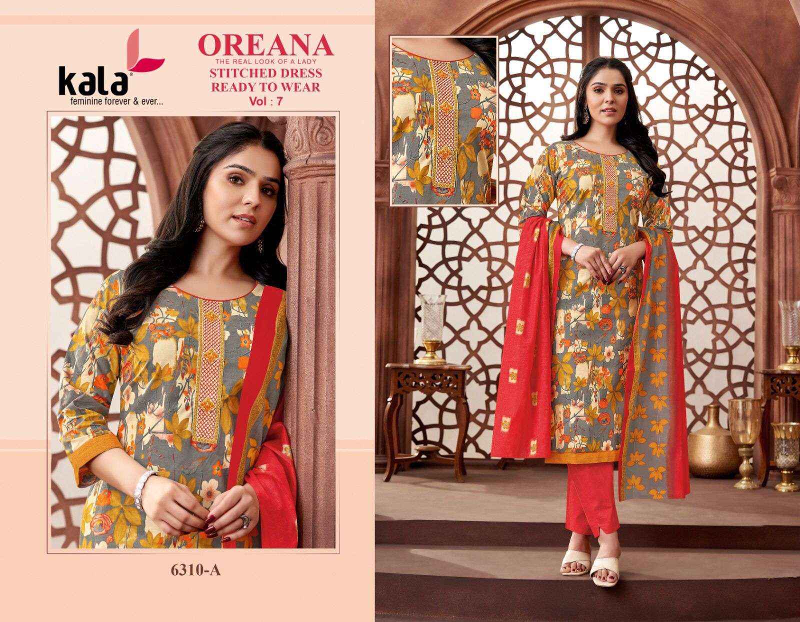 KALA FASHION OREANA VOL 7 COTTON READY MADE SUIT ( 12 PCS CATALOG )