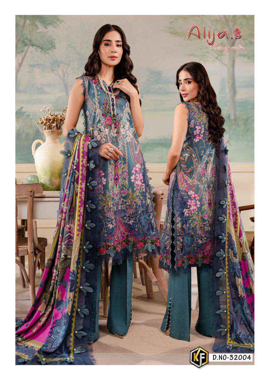 KEVAL FAB ALIJA B VOL 32 WHOLESALE COTTON DIGITAL PRINT PAKISTANI SUIT ( 6 PCS CATALOG )