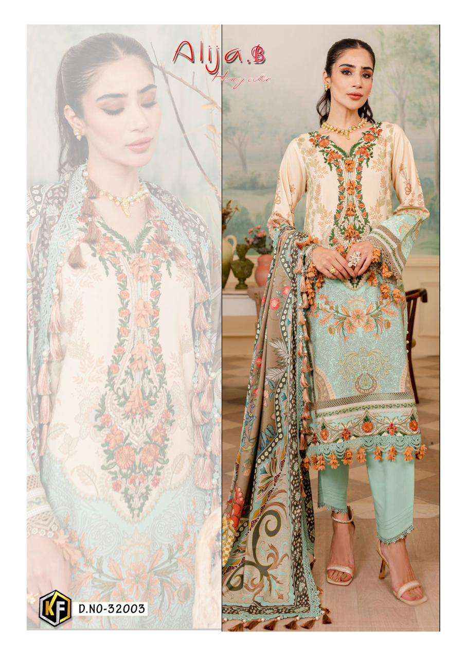 KEVAL FAB ALIJA B VOL 32 WHOLESALE COTTON DIGITAL PRINT PAKISTANI SUIT ( 6 PCS CATALOG )