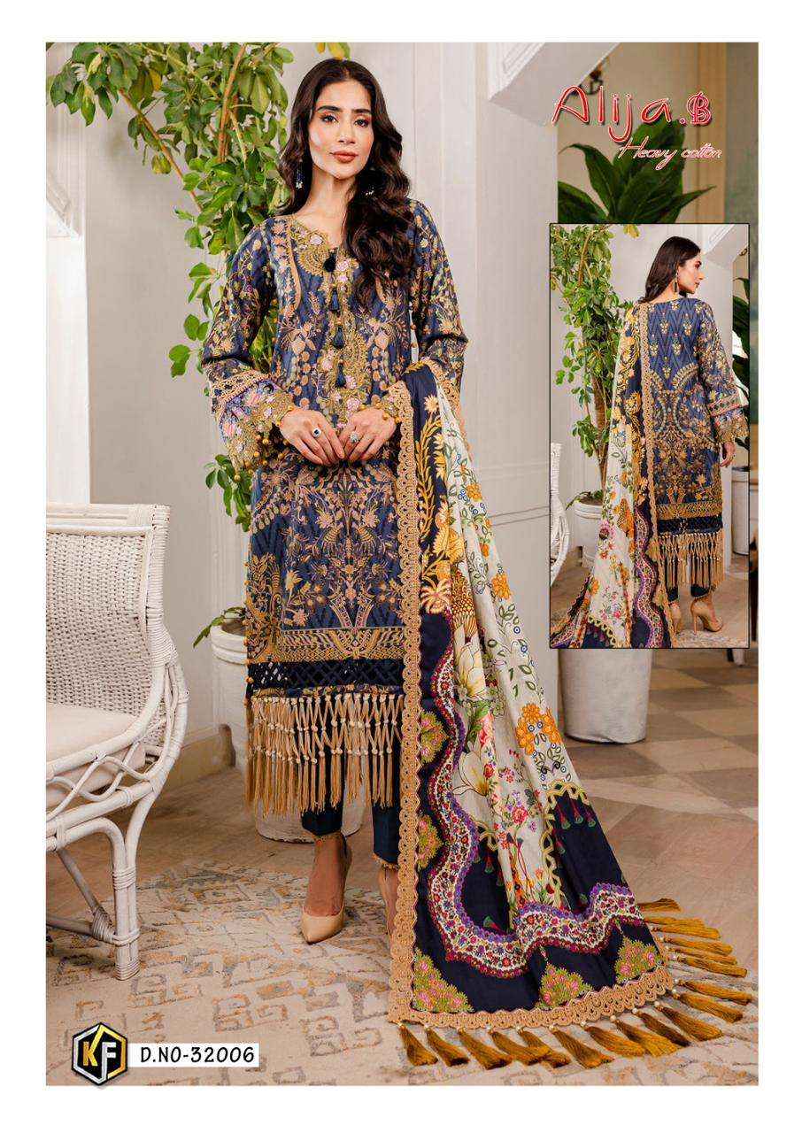 KEVAL FAB ALIJA B VOL 32 WHOLESALE COTTON DIGITAL PRINT PAKISTANI SUIT ( 6 PCS CATALOG )