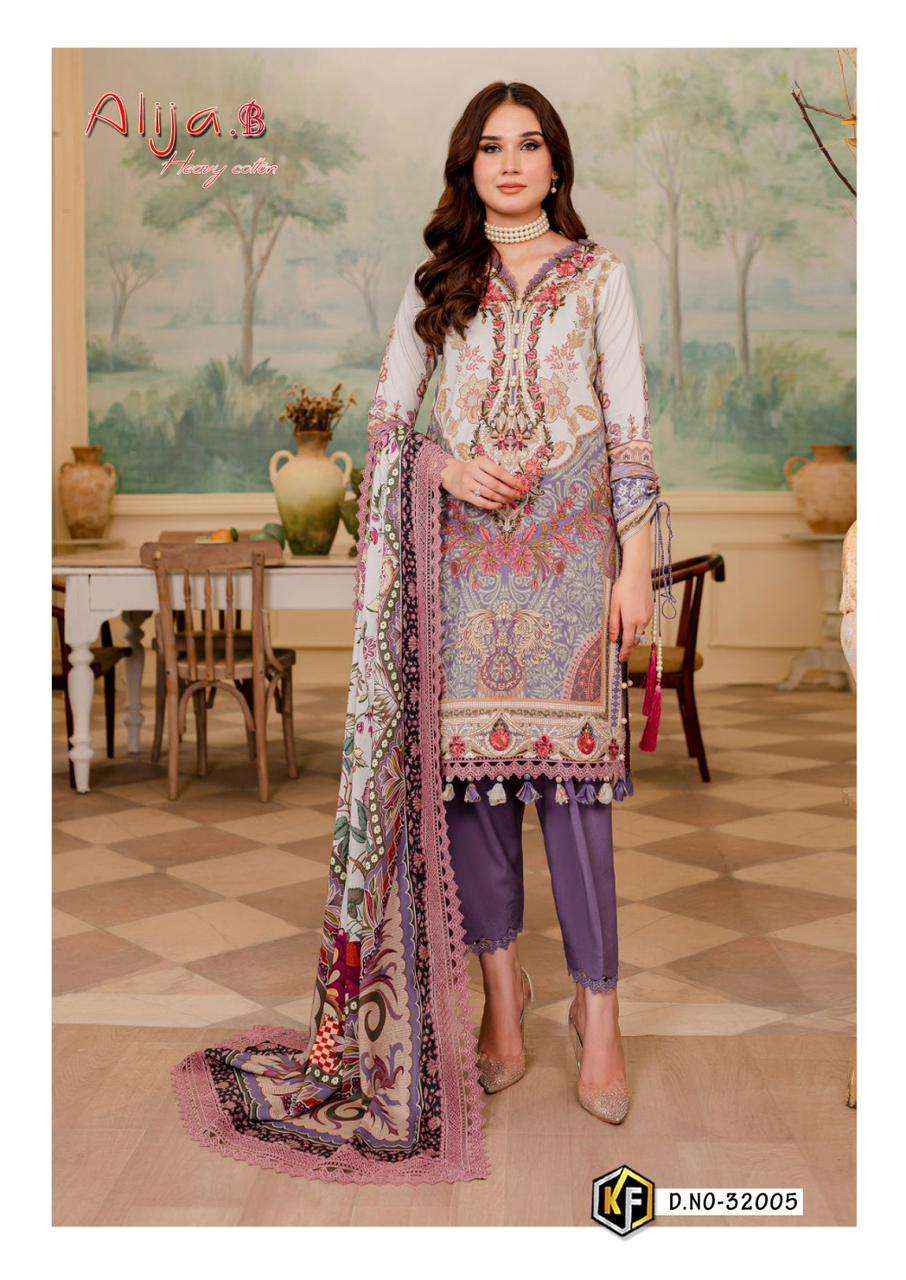 KEVAL FAB ALIJA B VOL 32 WHOLESALE COTTON DIGITAL PRINT PAKISTANI SUIT ( 6 PCS CATALOG )