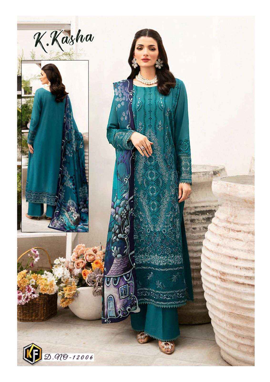 KEVAL FAB K KASHA VOL 12 COTTON DIGITAL PRINT PAKISTANI SALWAR KAMEEZ ( 6 PCS CATALOG )