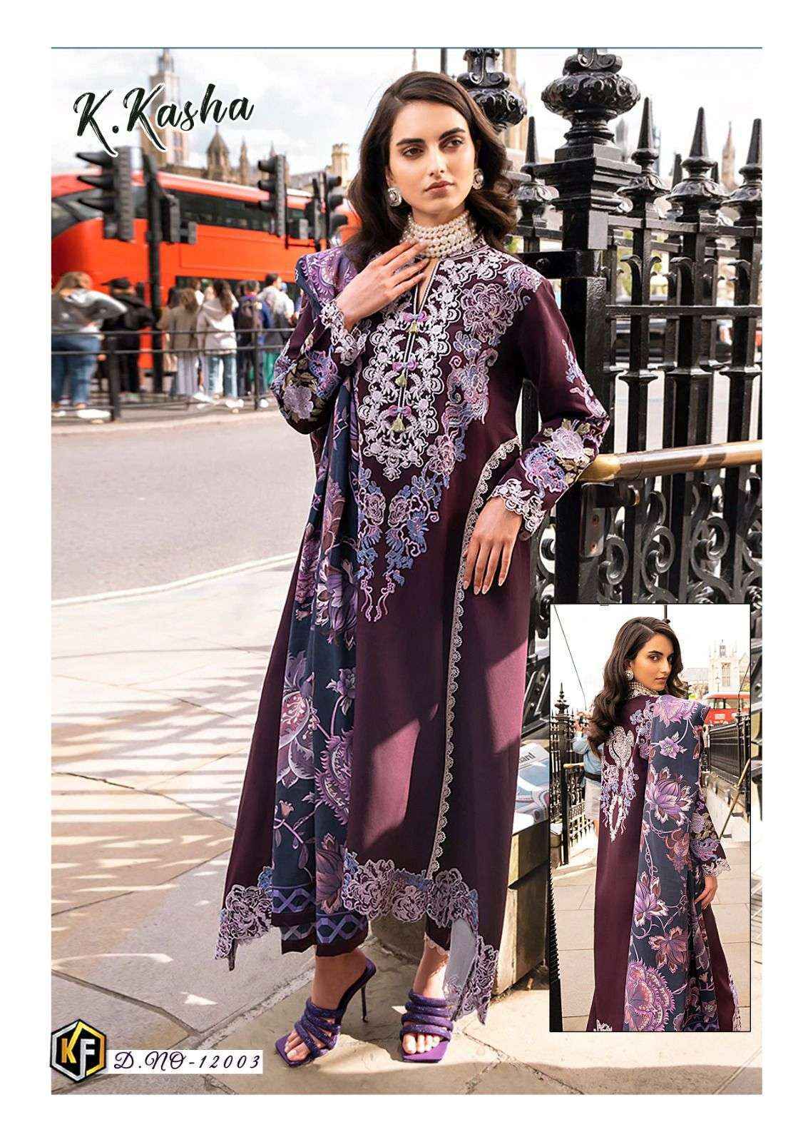 KEVAL FAB K KASHA VOL 12 COTTON DIGITAL PRINT PAKISTANI SALWAR KAMEEZ ( 6 PCS CATALOG )