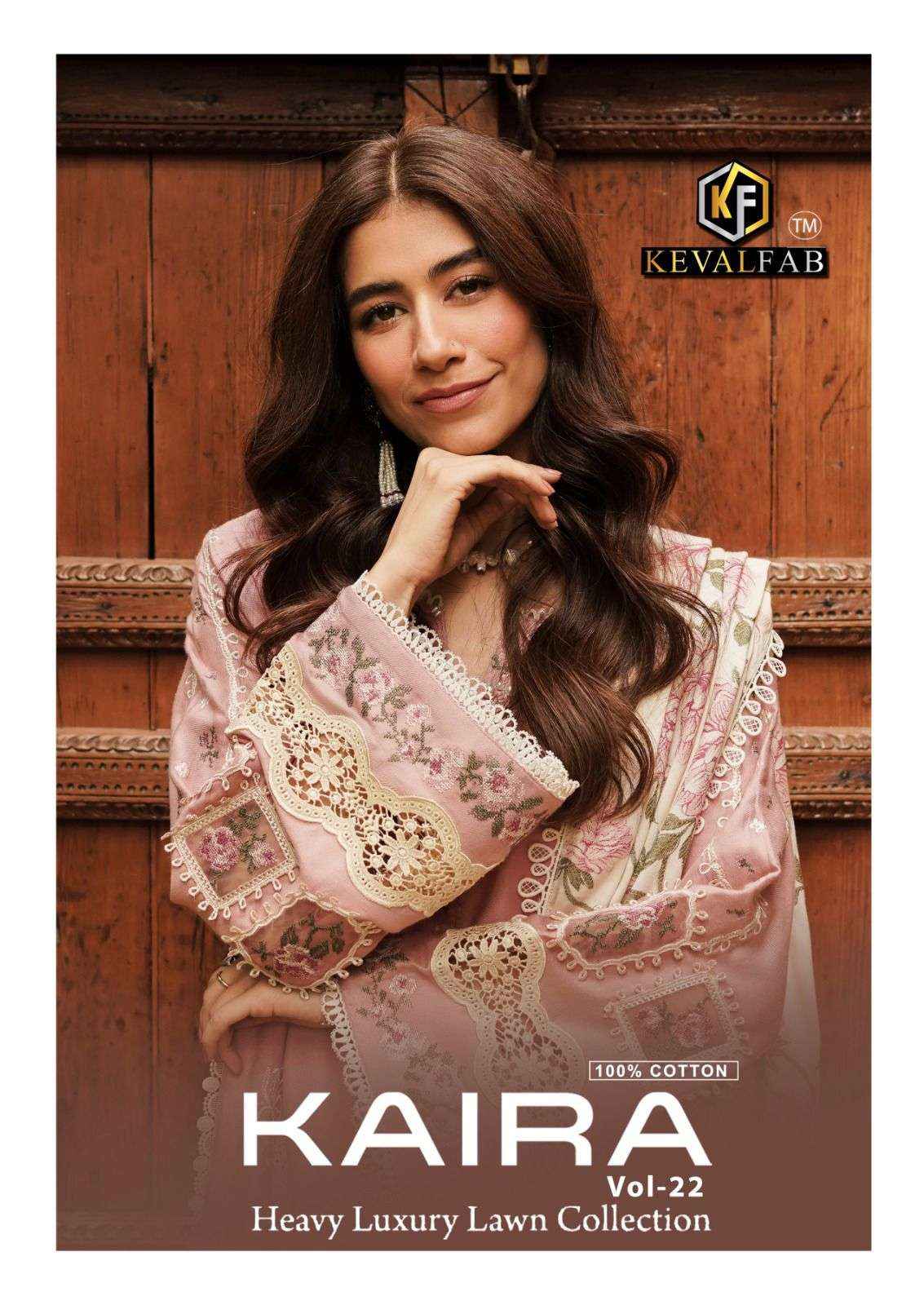 KEVAL FAB KAIRA VOL-22 LAWN COTTON SALWAR KAMEEZ ( 6 PCS CATALOG )