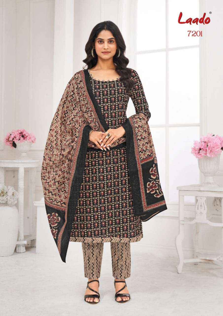 LAADO VOL 72 WHOLESALE COTTON PRINTED DRESS MATERIAL ( 10 PCS CATALOG )