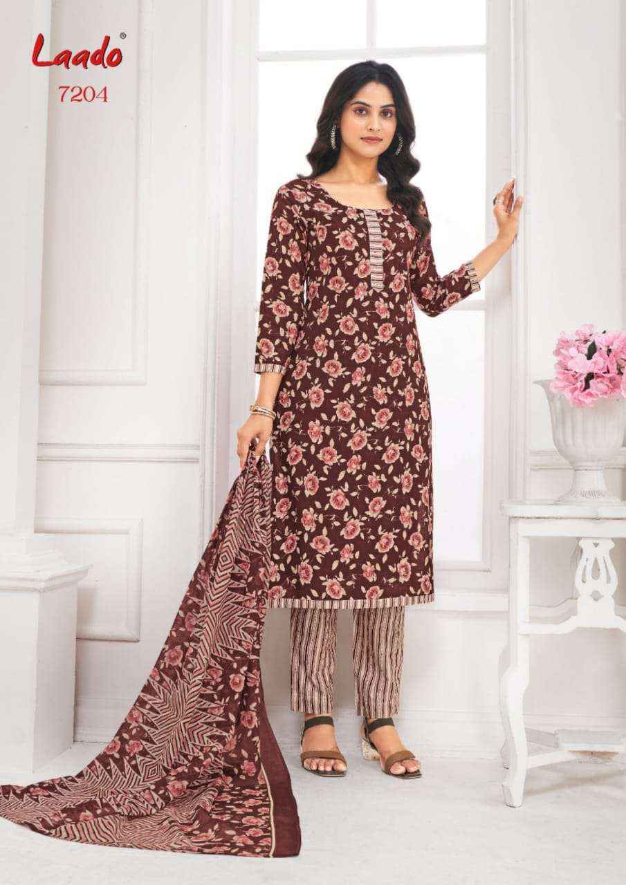 LAADO VOL 72 WHOLESALE COTTON PRINTED DRESS MATERIAL ( 10 PCS CATALOG )