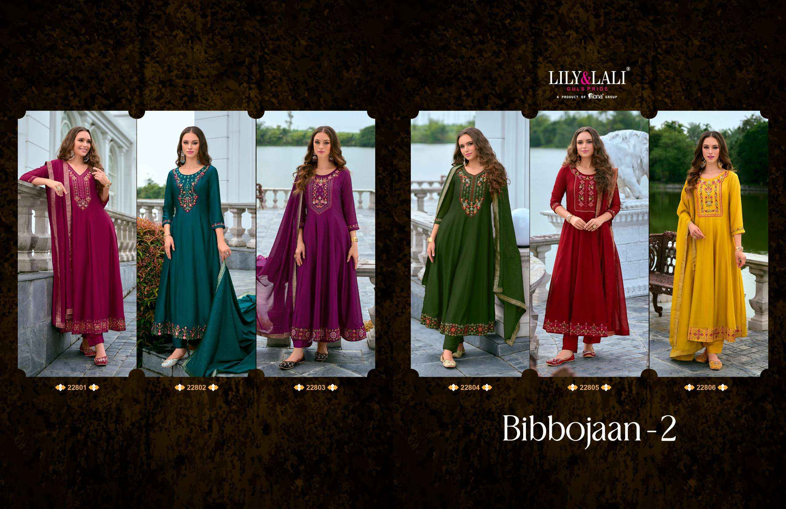 LILY AND LALI BIBBOJAAN VOL 2 ANARKALI KURTI AT WHOLESALE PRICE ( 6 PCS CATALOG )