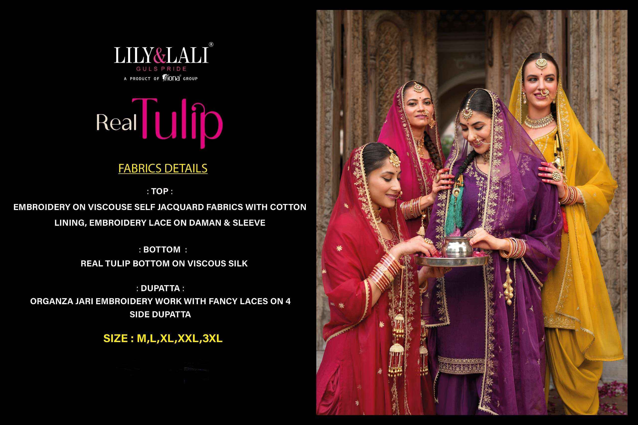 LILY AND LALI REAL TULIP VISCOSE JACQUARD DESIGNER FESTIVE WEAR SUIT ( 6 PCS CATALOG )