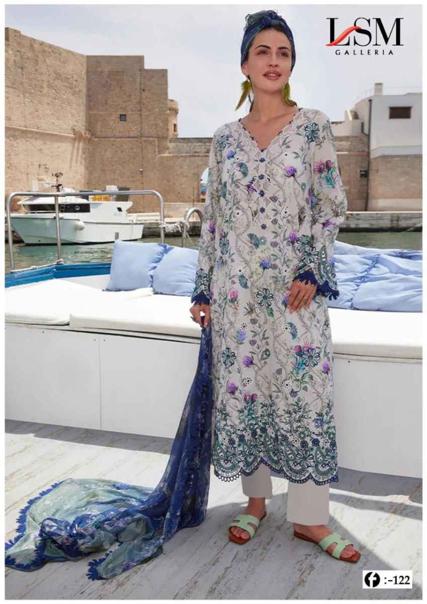 LSM Galleria Firdous Queen Lawn Vol 12 Lawn Cotton Dress Material 6 pcs Catalogue